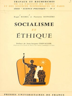cover image of Socialisme et éthique